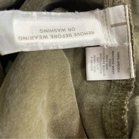 Ann Taylor Loft Olive Green Mini 100% Lyocell Skirt Women’s Medium Soft - Picture 5 of 6